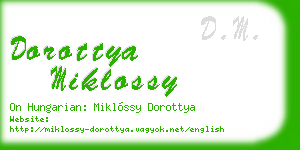 dorottya miklossy business card
