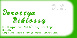 dorottya miklossy business card